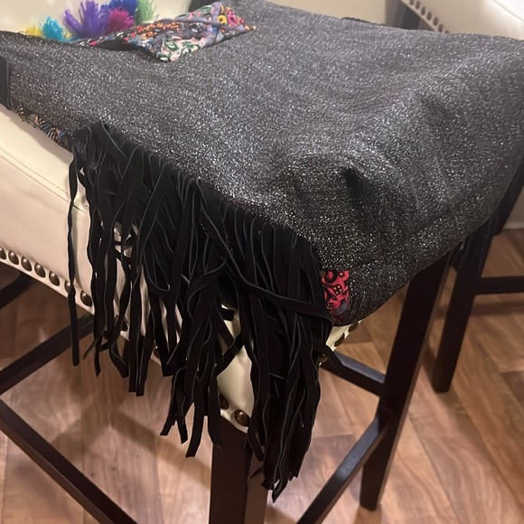 Suede fringe leather hobo bag - Picture 11 of 14